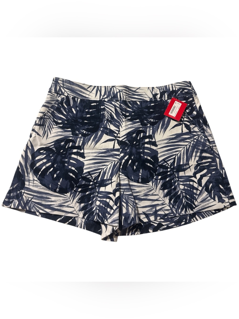 Spanx- On the Go Printed Shorts 4” in Tropical Palm Navy